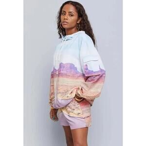 Melody Ehsani You Are Here Nylon Shorts Printed Womens Small Athletic Streetwear